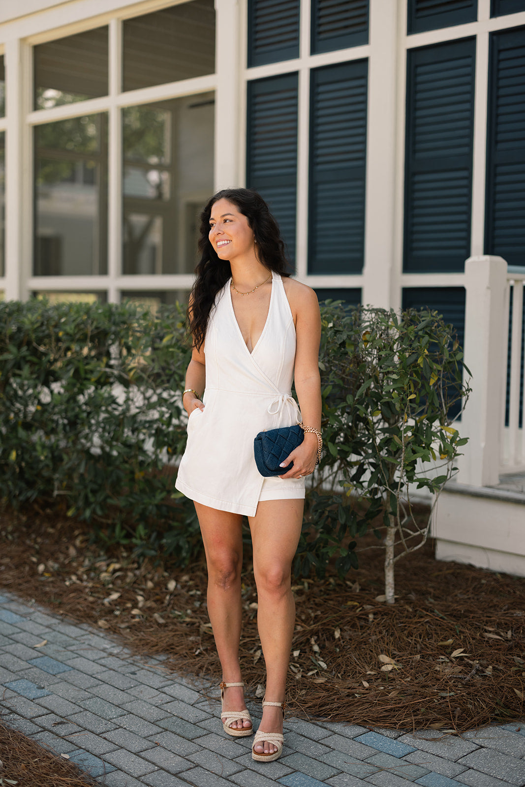 Blanco Denim Romper