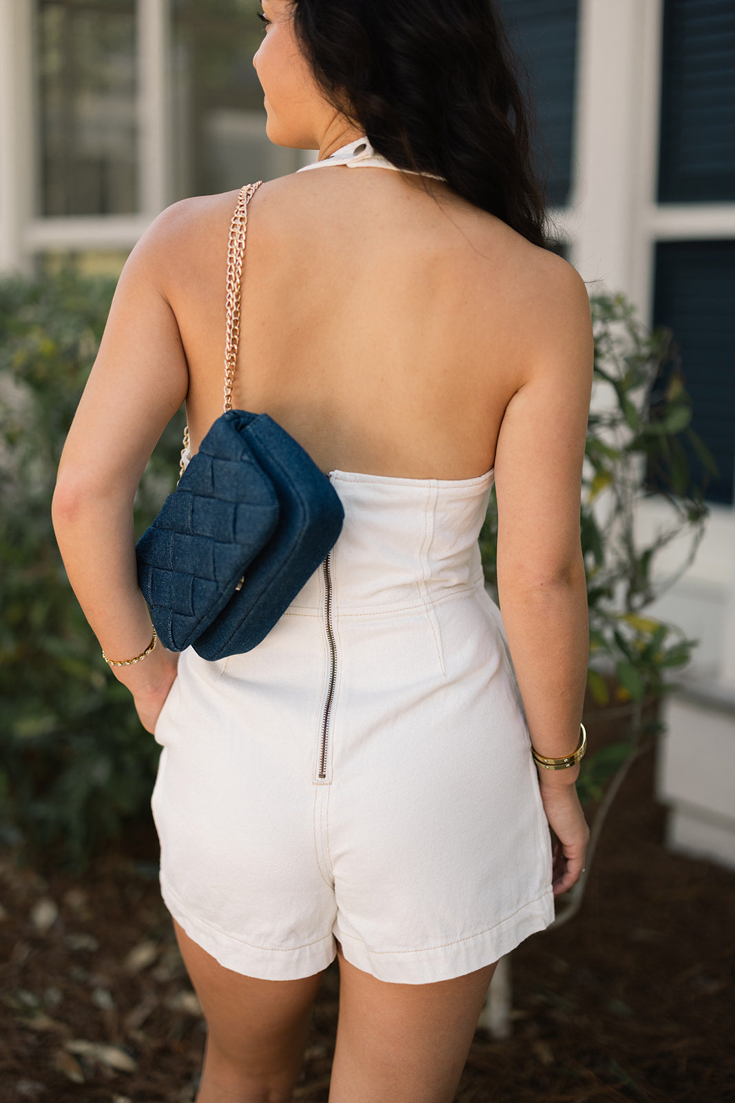 Blanco Denim Romper