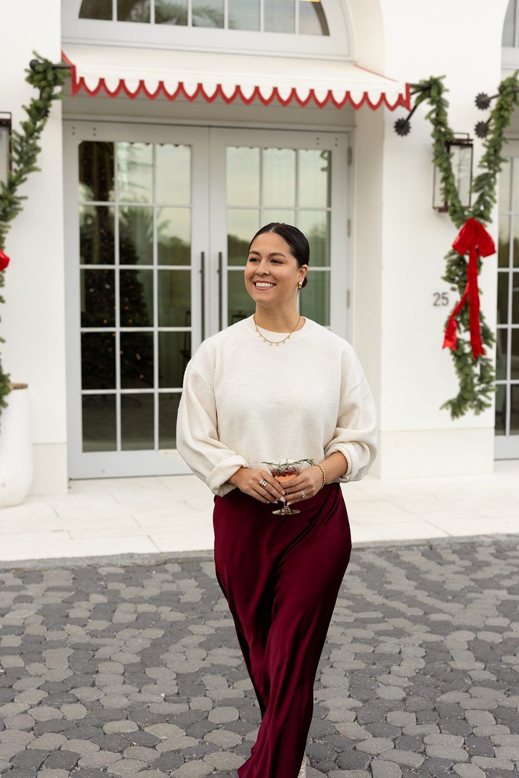 The Cabernet Satin Skirt