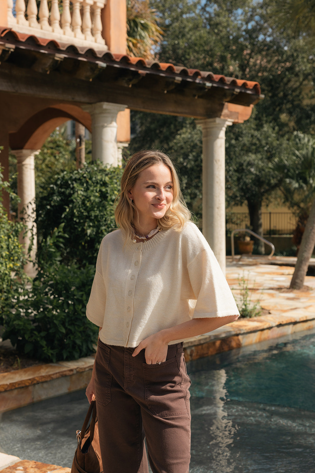 La Dolce Short Sleeve Sweater