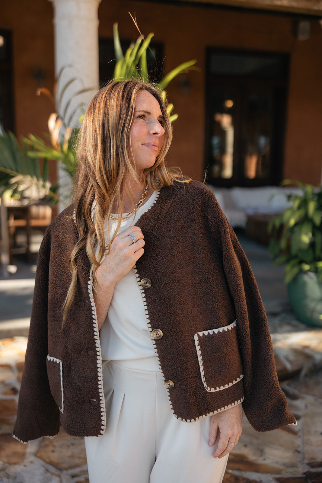 Brown Contrast Jacket