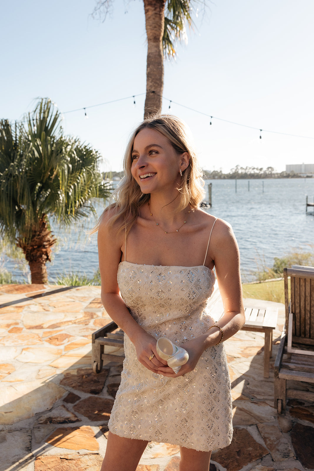 That's Amore Embellished Mini Dress