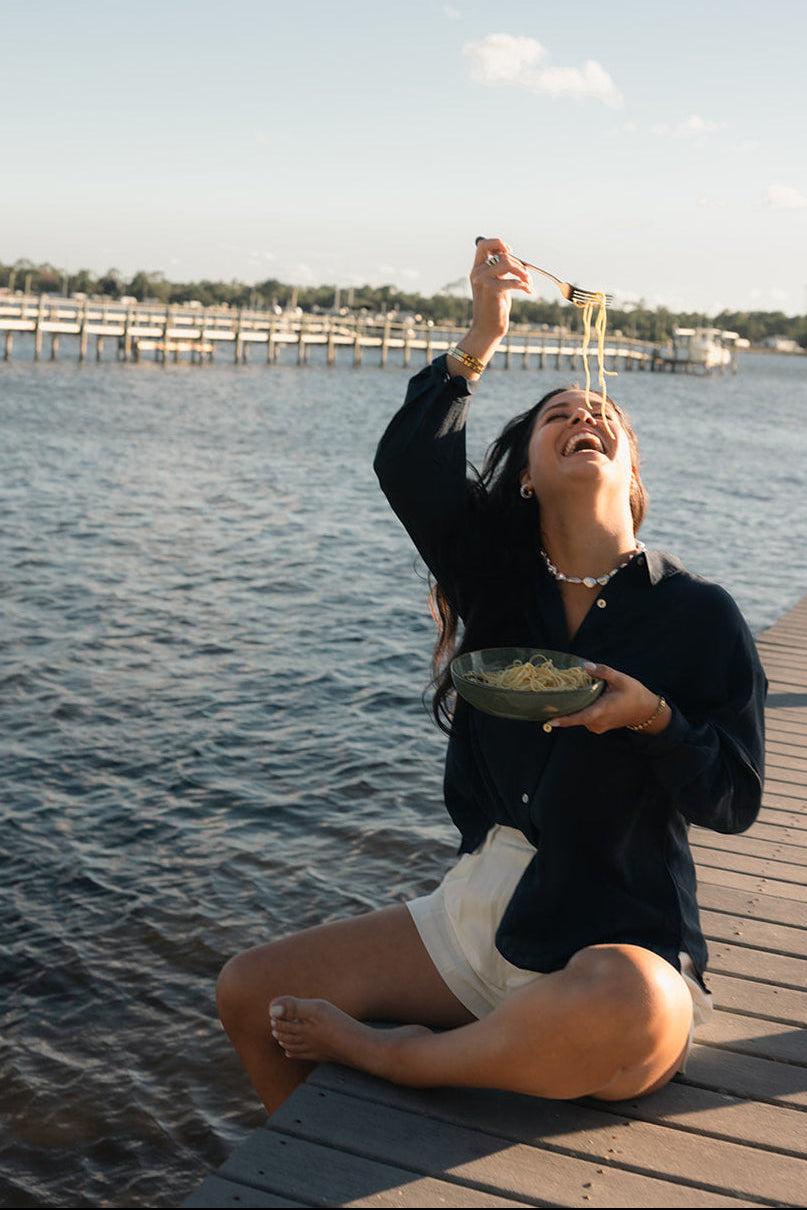 Apertivo Button Down Top
