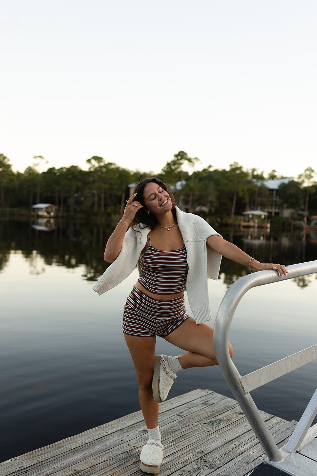 Mocha Stripe Set