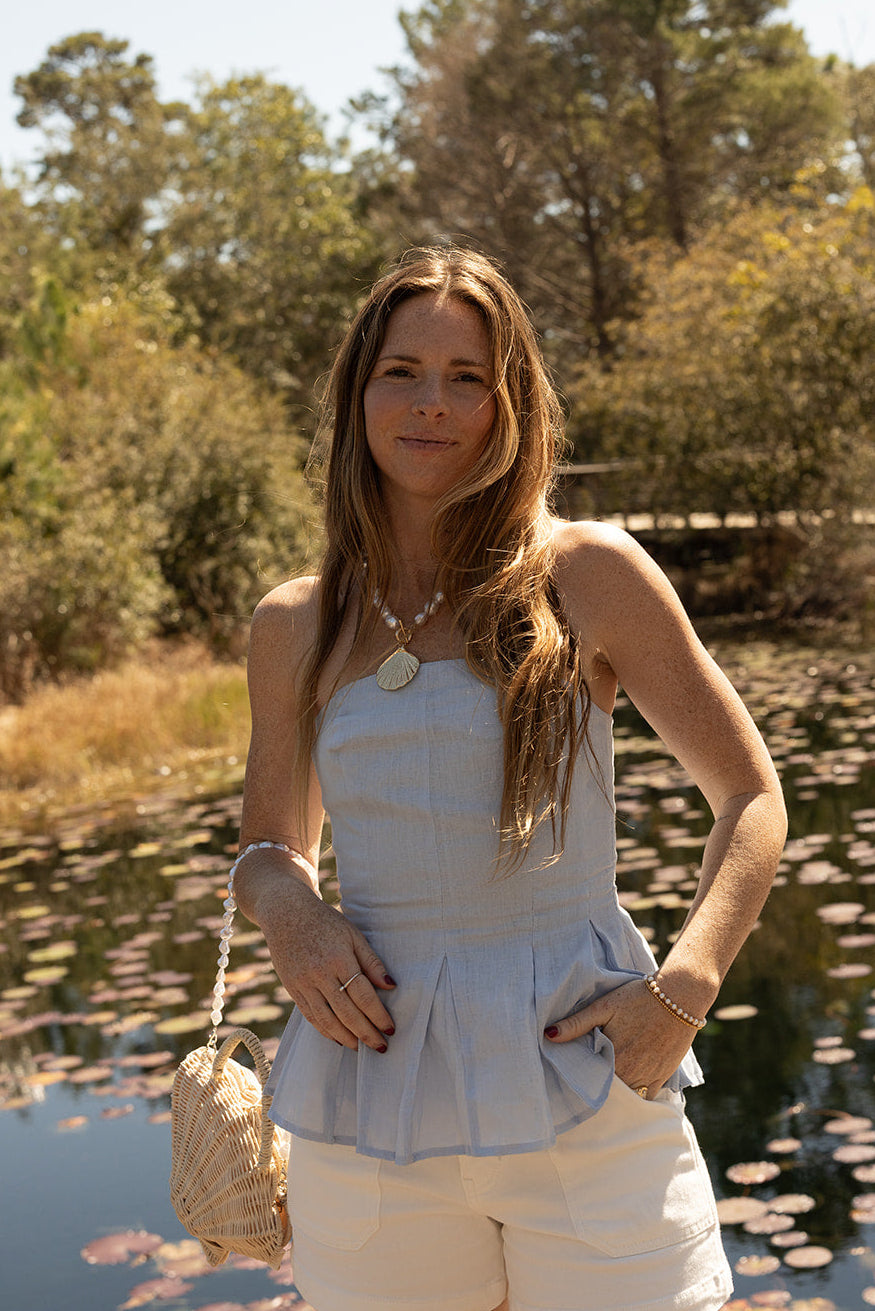 Shoreline Peplum Top