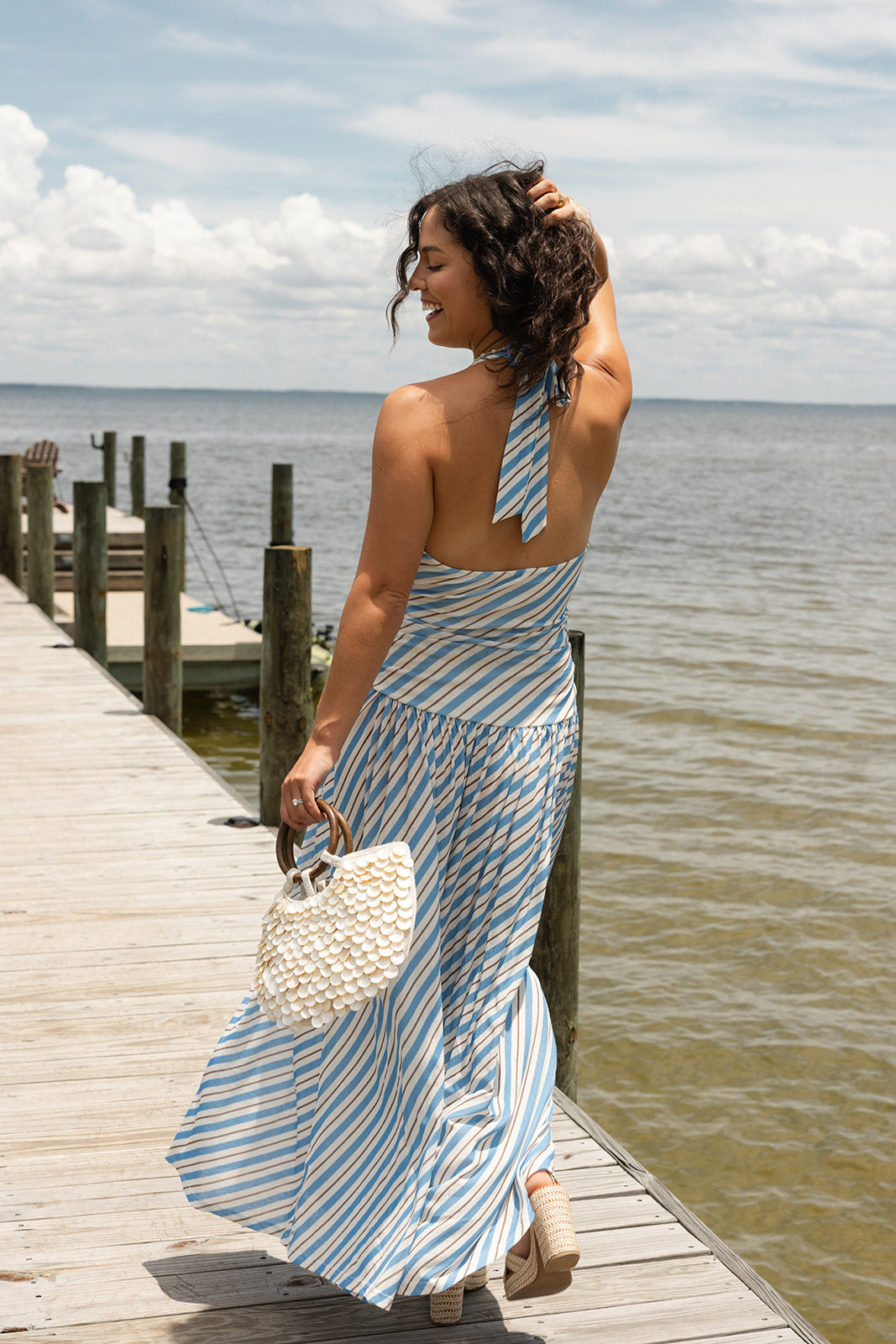 Harbor Stripe Maxi Dress