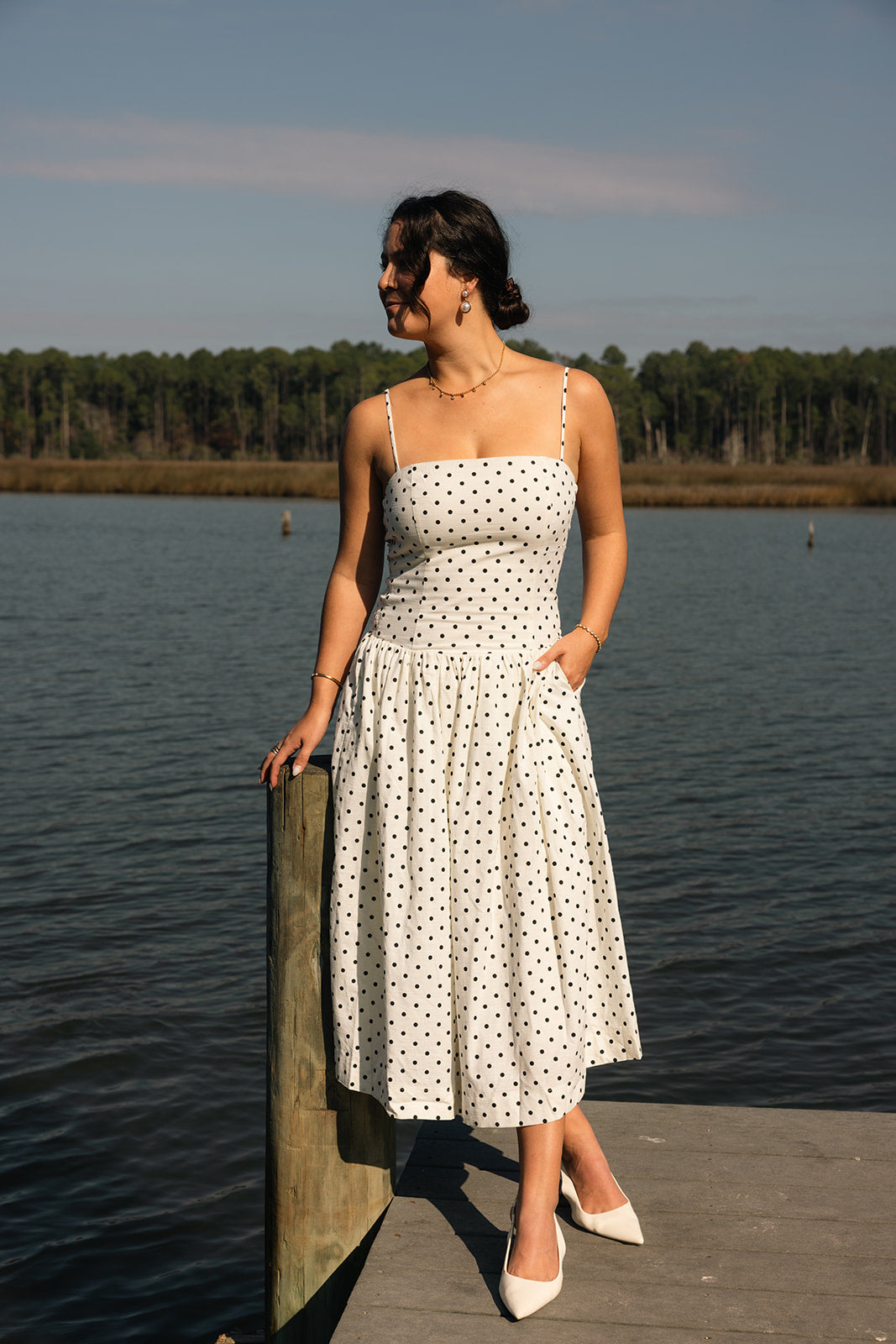 Paris Dot Midi Dress