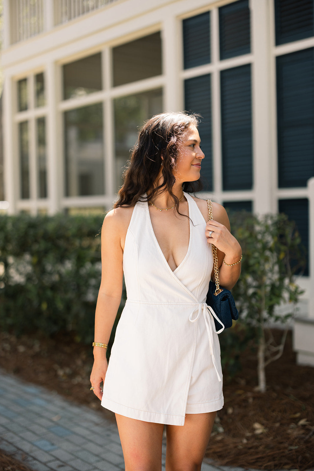 Blanco Denim Romper