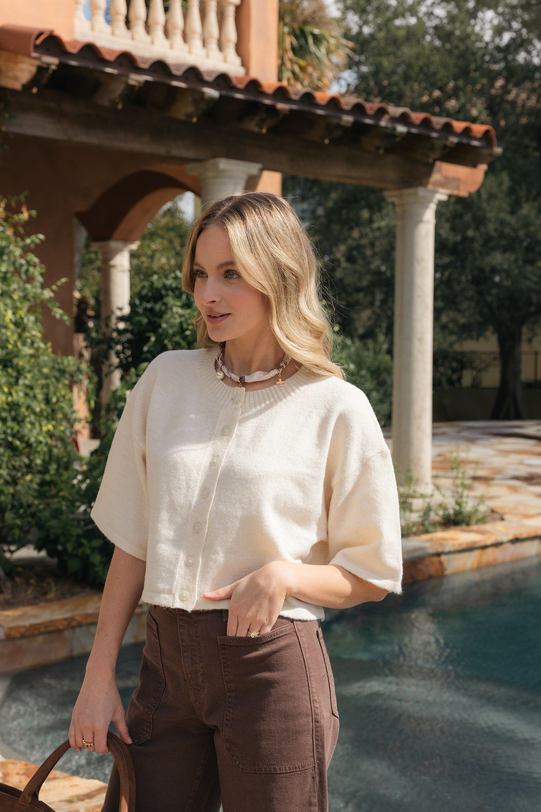 La Dolce Short Sleeve Sweater