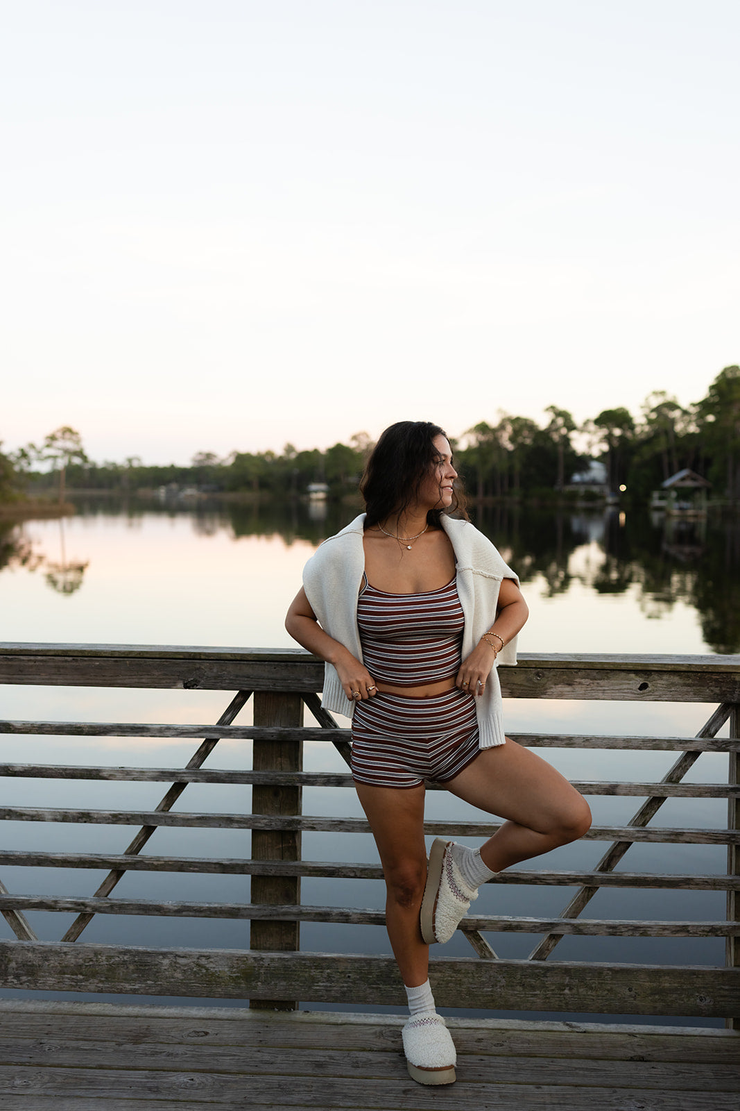 Mocha Stripe Set