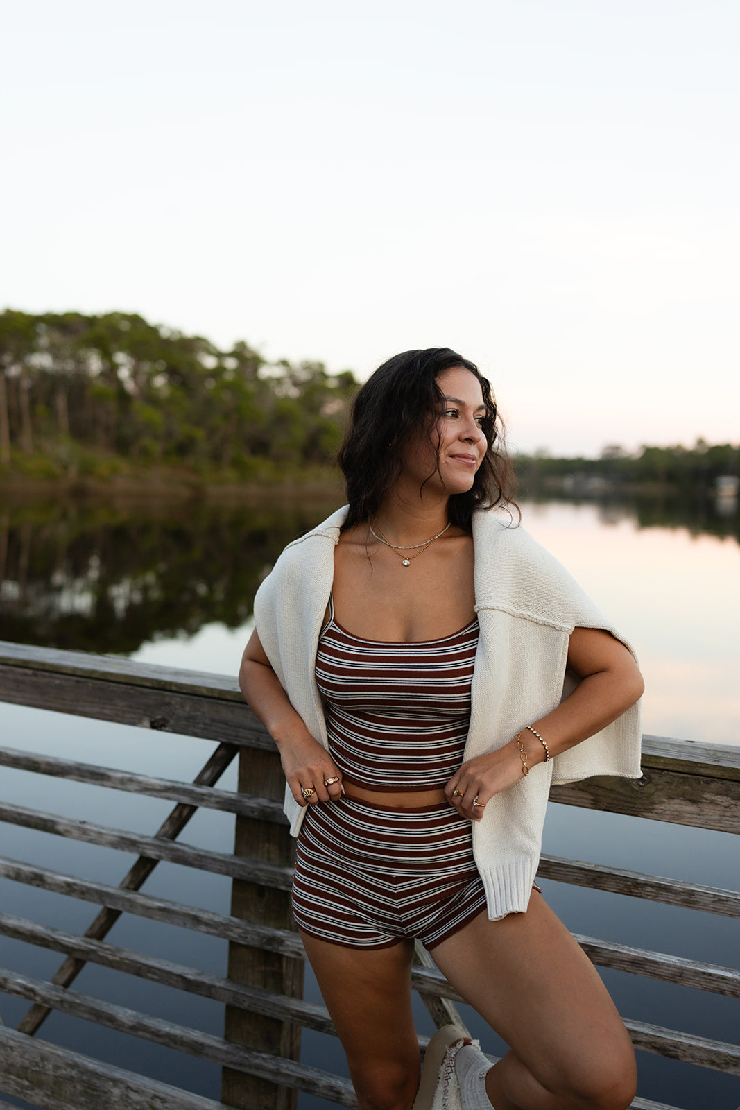 Mocha Stripe Set