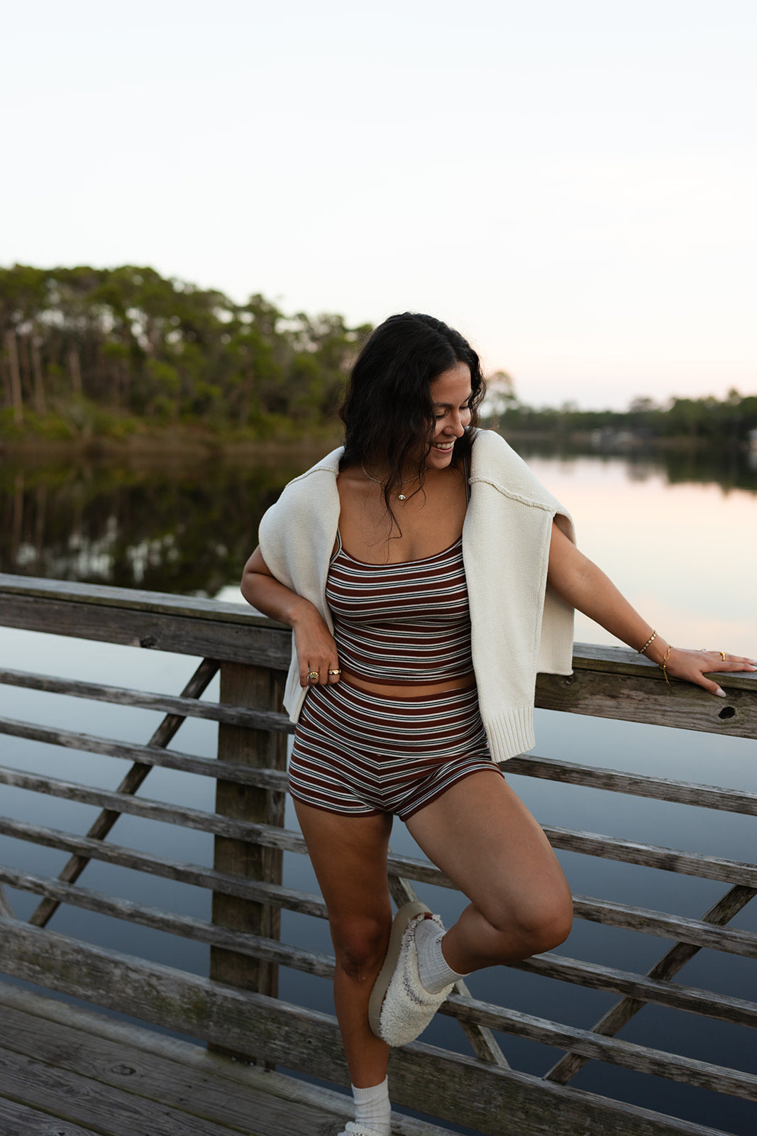 Mocha Stripe Set