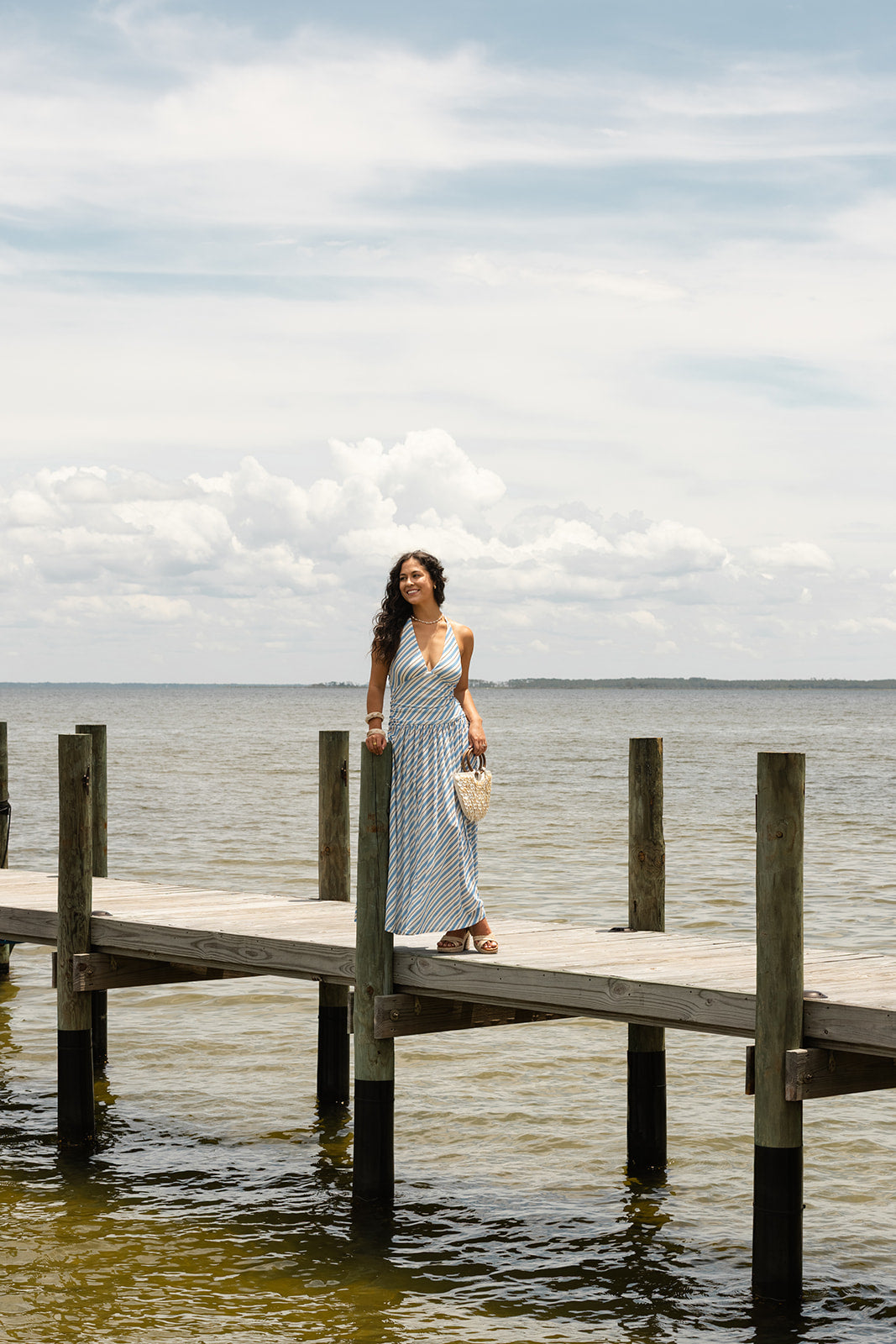 Harbor Stripe Maxi Dress