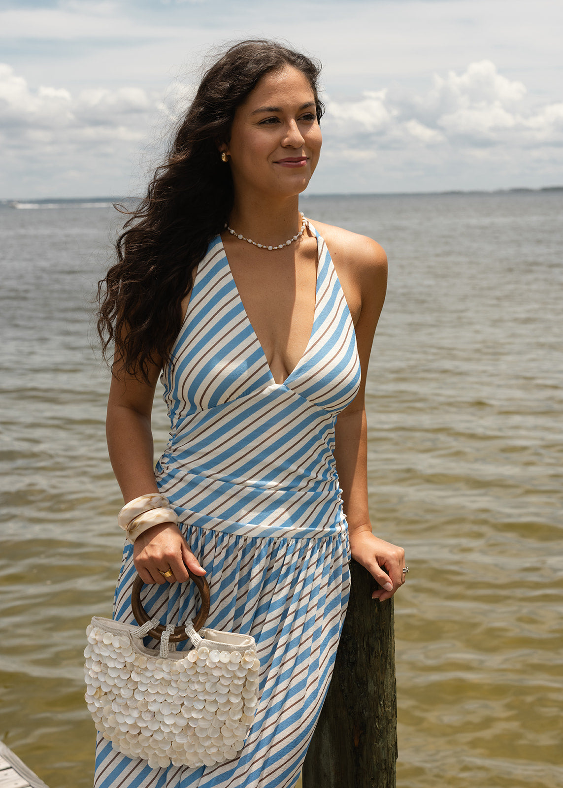 Harbor Stripe Maxi Dress