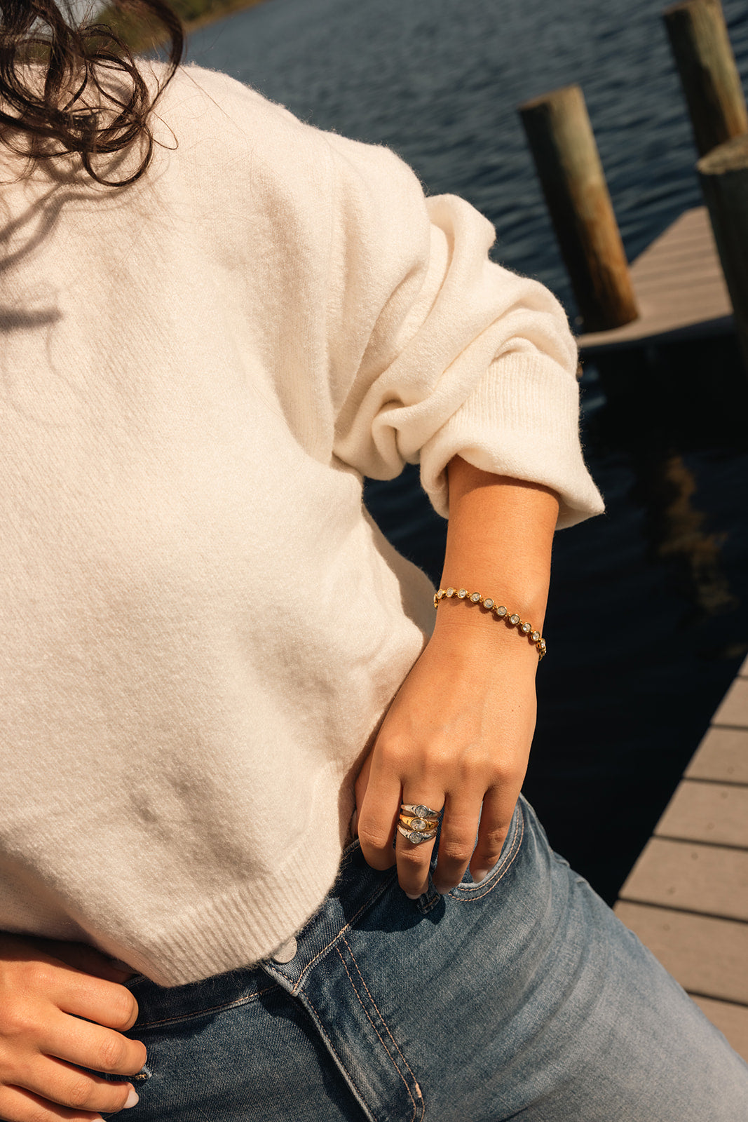 Soliel Bezel Stack Ring