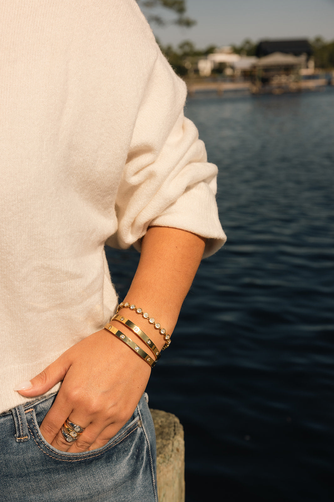 Soliel Bezel Stack Ring