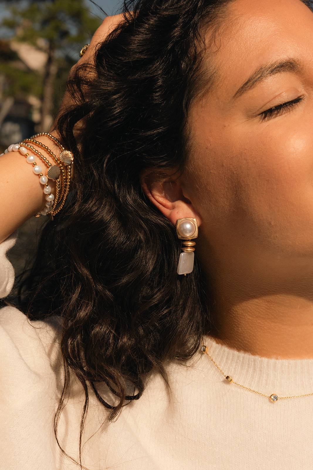 Maria Pearl Drop Earrings