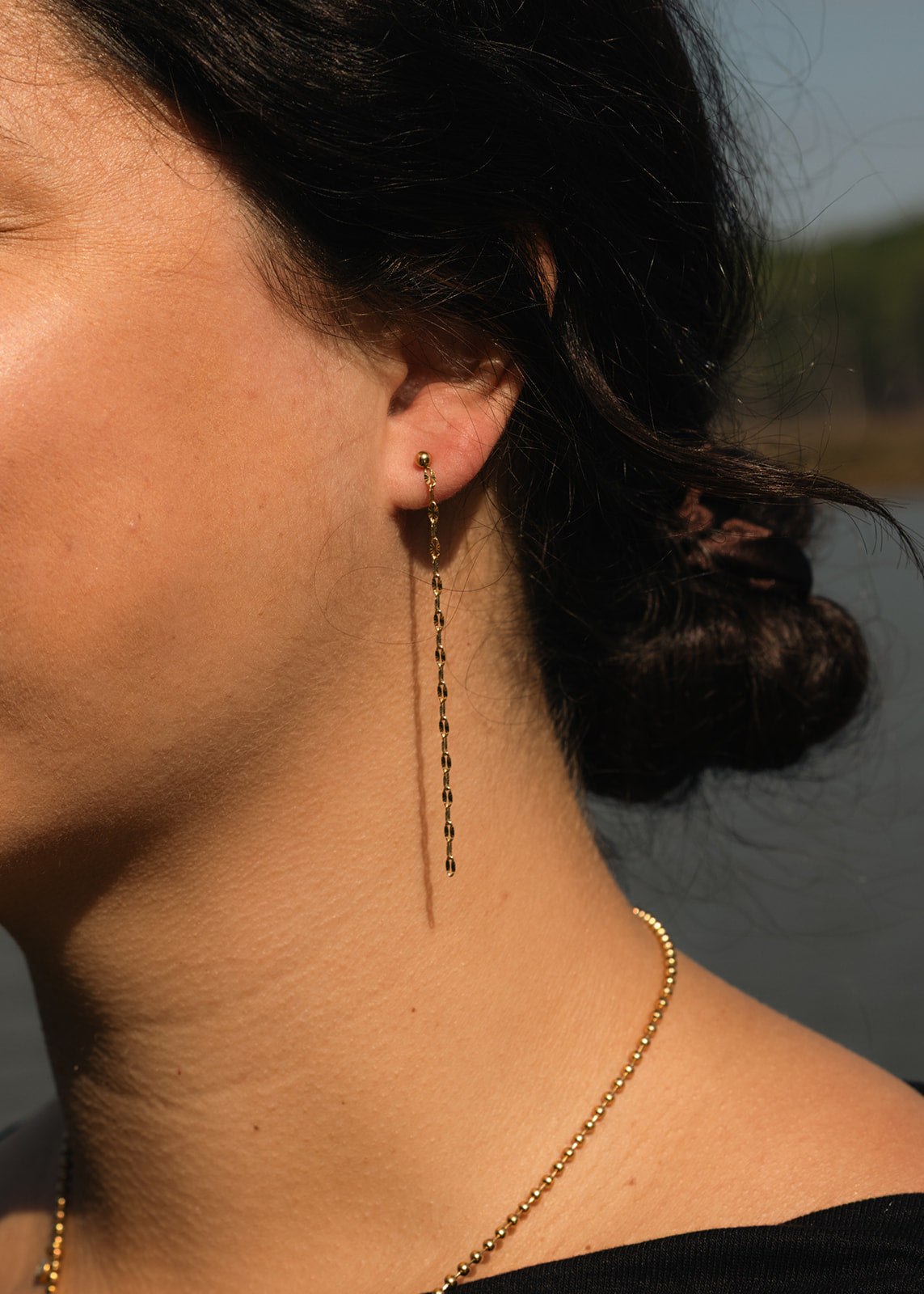 Luna Dainty Thread Earrings